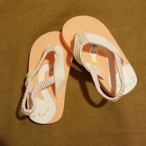 Carter's swan flip flops